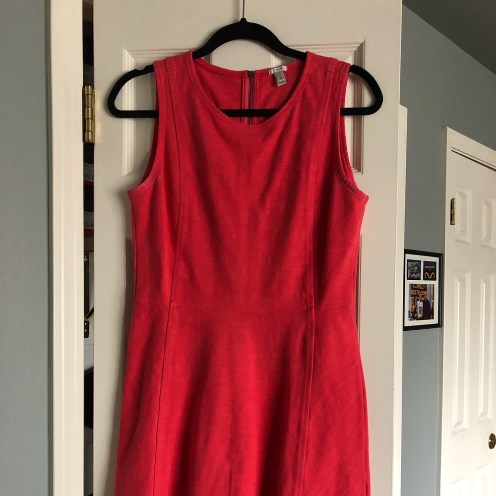 J crew sun dress size 6-  bright pink/red color